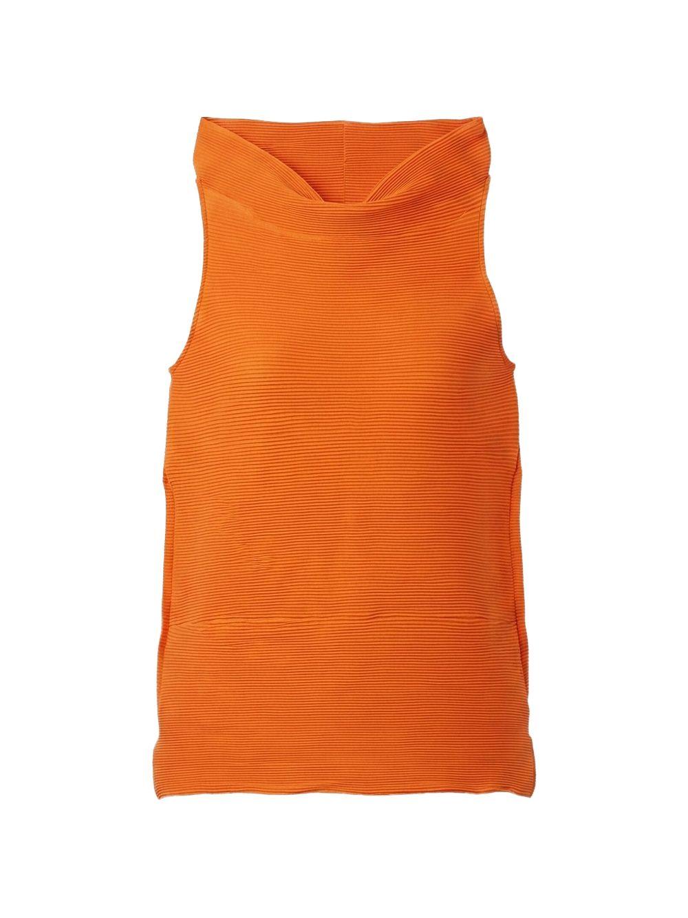 Top a collo alto senza maniche in arancione Melitta Baumeister - donna 