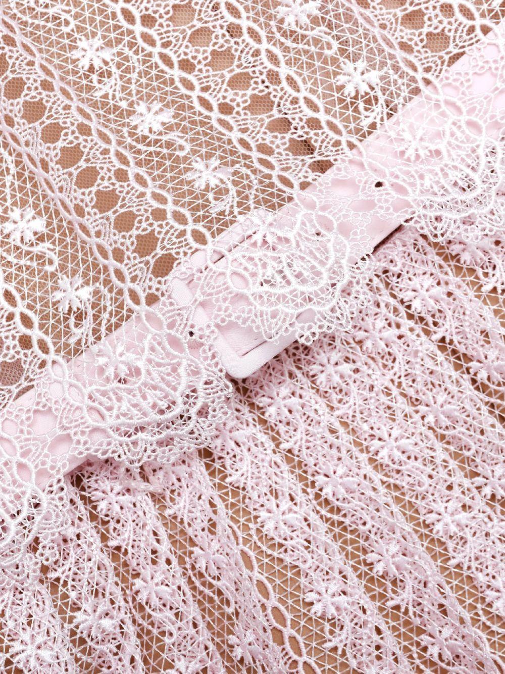 Abito midi plissettato in rosa Self-Portrait - donna 