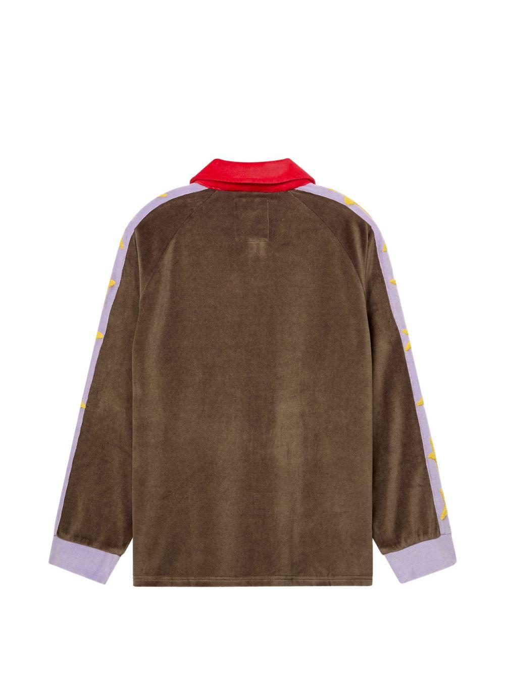 Felpa in velour con logo in marrone Kidsuper - uomo 