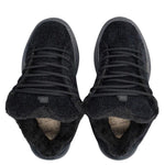 Sneakers in velluto a coste vamp in nero 