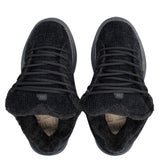 Sneakers in velluto a coste vamp in nero 