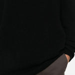 Maglione con cappuccio in cashmere in nero 