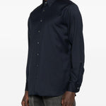Camicia a maniche lunghe con bottoni in blu Lardini - uomo 