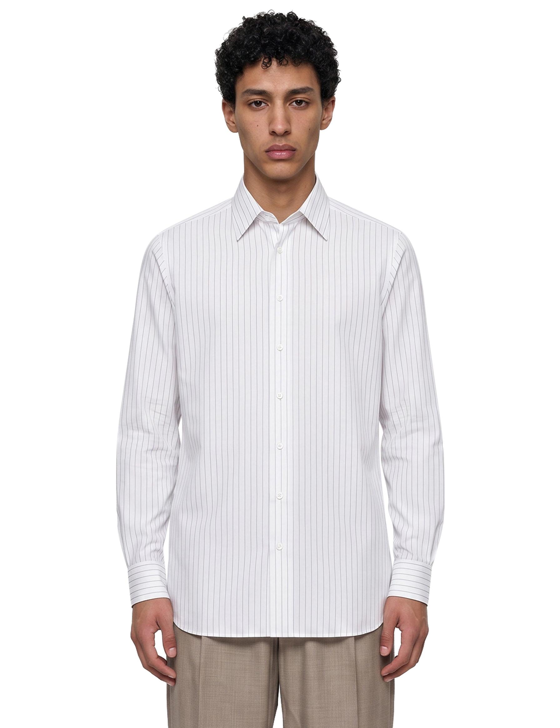 Camicia a righe in bianco 