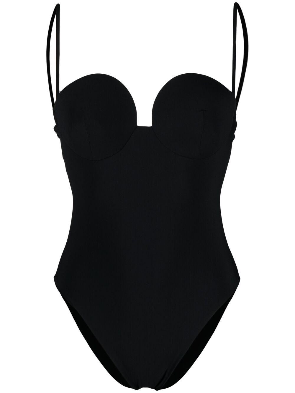 Costume con scollo a cuore in nero - MAGDA BUTRYM donna 