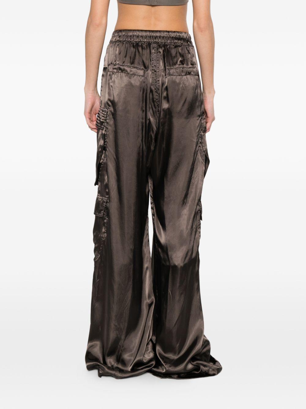 Pantaloni a gamba ampia cargobelas in marrone Rick owens - donna 