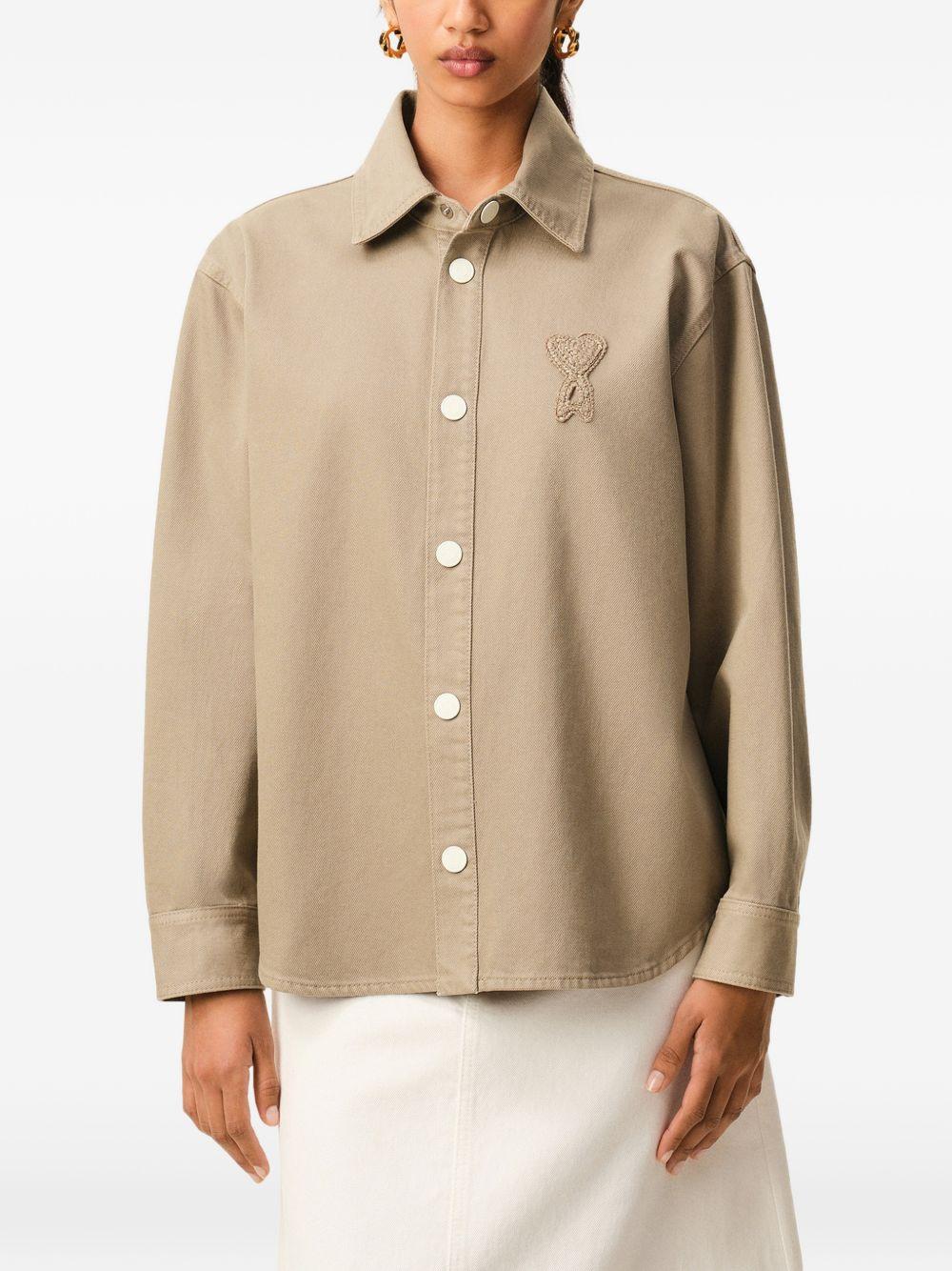 Giacca-camicia ami de coeur in beige Ami Paris - uomo 