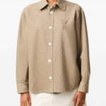 Giacca-camicia ami de coeur in beige Ami Paris - uomo 