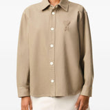 Giacca-camicia ami de coeur in beige Ami Paris - uomo 