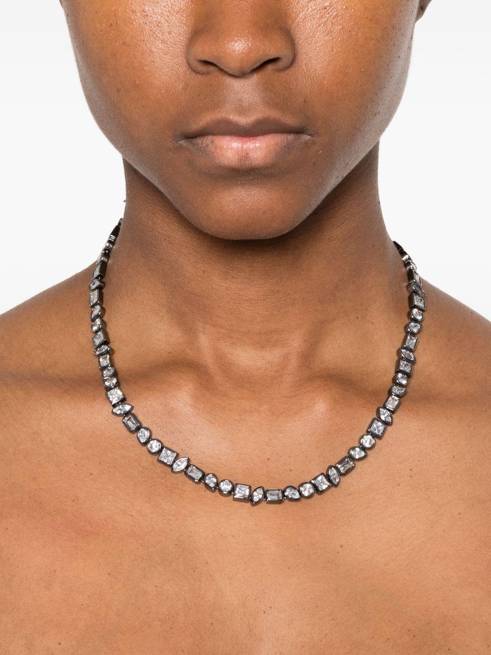 Collana con cristalli misti in argento Darkai - unisex 
