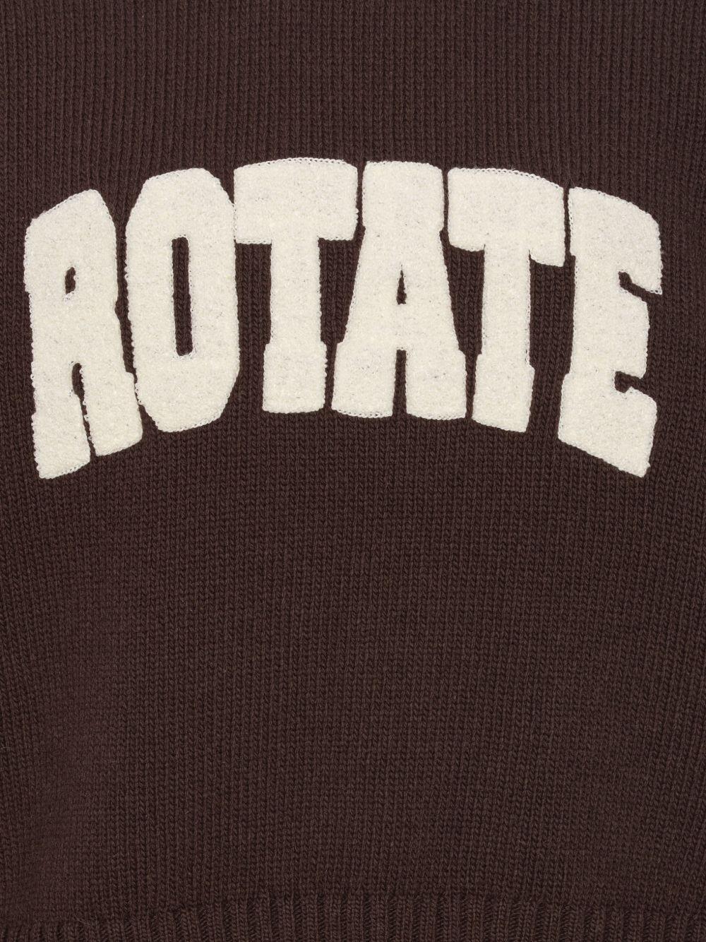 Maglione a girocollo con logo in nero 
