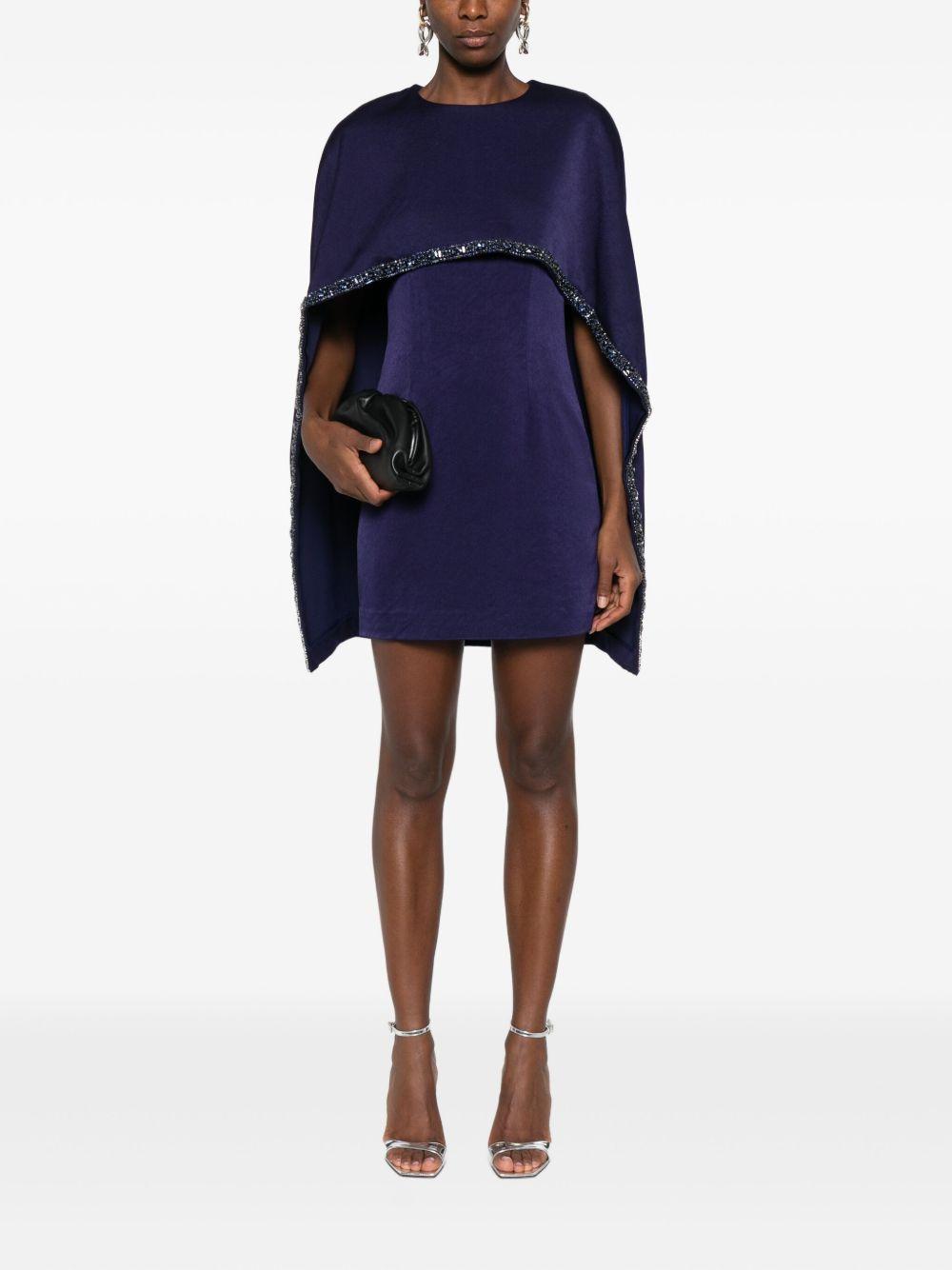 Abito con mantella in blu Roland Mouret - donna 