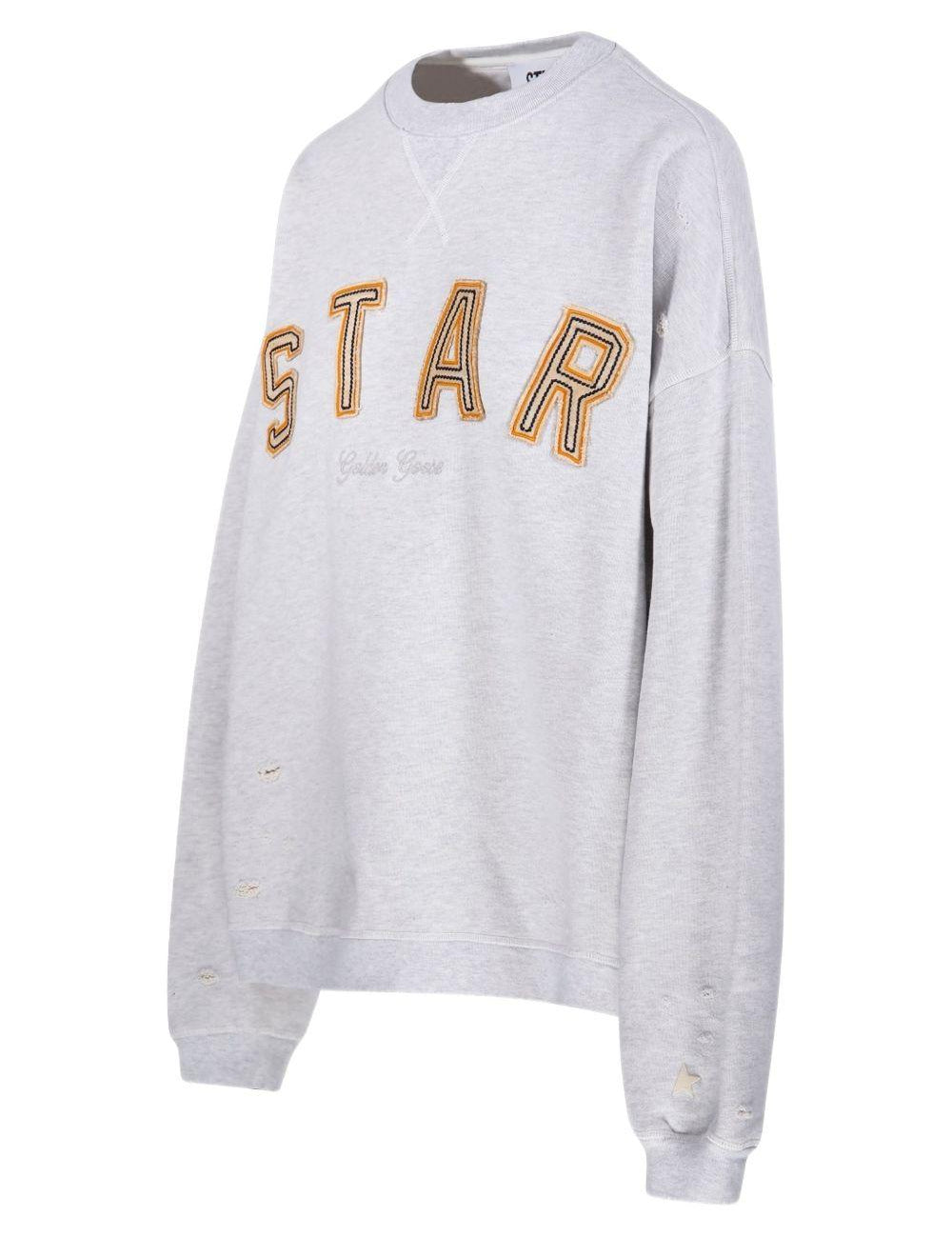 Felpa con applicazione in grigio Golden goose - unisex 