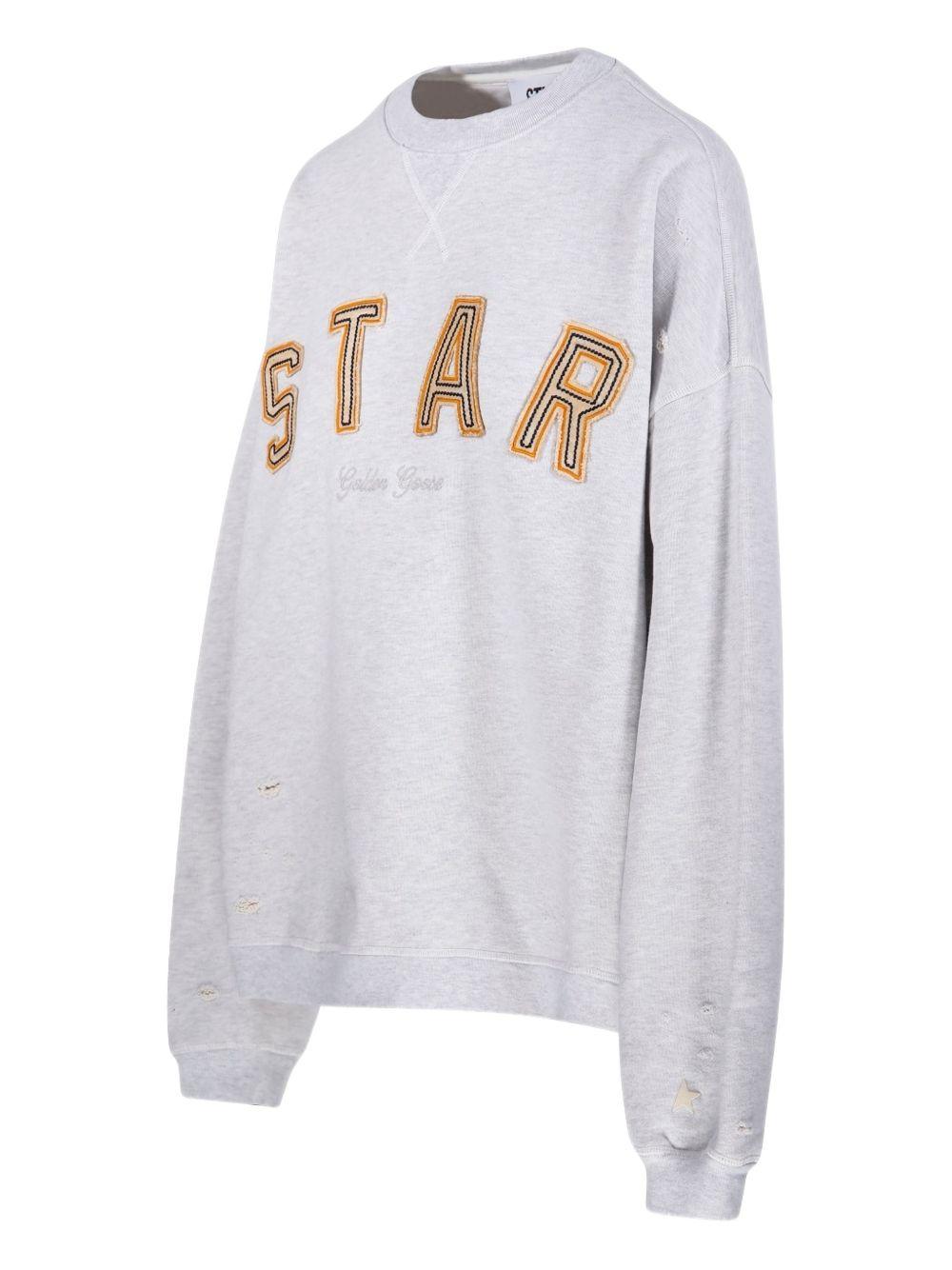 Felpa con applicazione in grigio Golden goose - unisex 