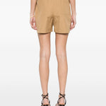 Shorts con coulisse in beige Loulou de saison - donna 