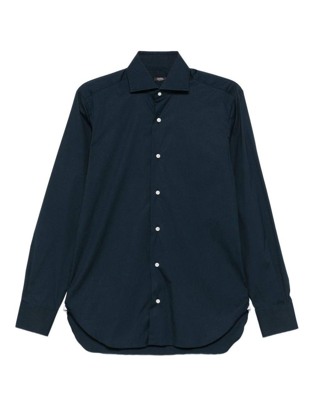 Camicia a maniche lunghe in blu Barba - uomo 