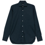 Camicia a maniche lunghe in blu Barba - uomo 