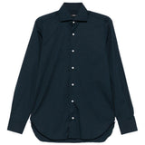 Camicia a maniche lunghe in blu Barba - uomo 