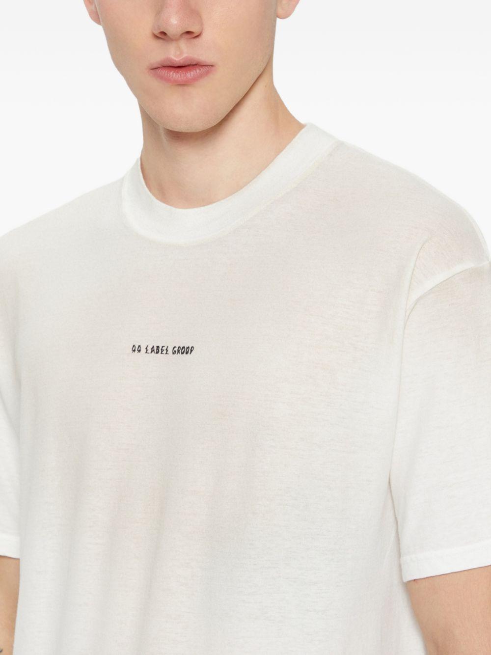 T-shirt in jersey in bianco 44 label group - uomo 