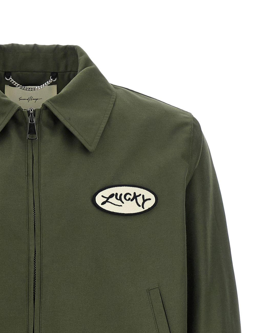 Giacca lucky station in verde militare second layer - uomo 