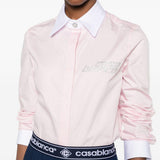 Camicia a maniche lunghe in rosa Casablanca - donna 