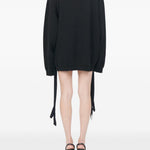 Abito mini con cappuccio in nero Mm6 maison margiela - donna 
