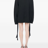 Abito mini con cappuccio in nero Mm6 maison margiela - donna 