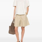 Top a pannelli con ricami floreali in bianco Maxmara weekend - donna 