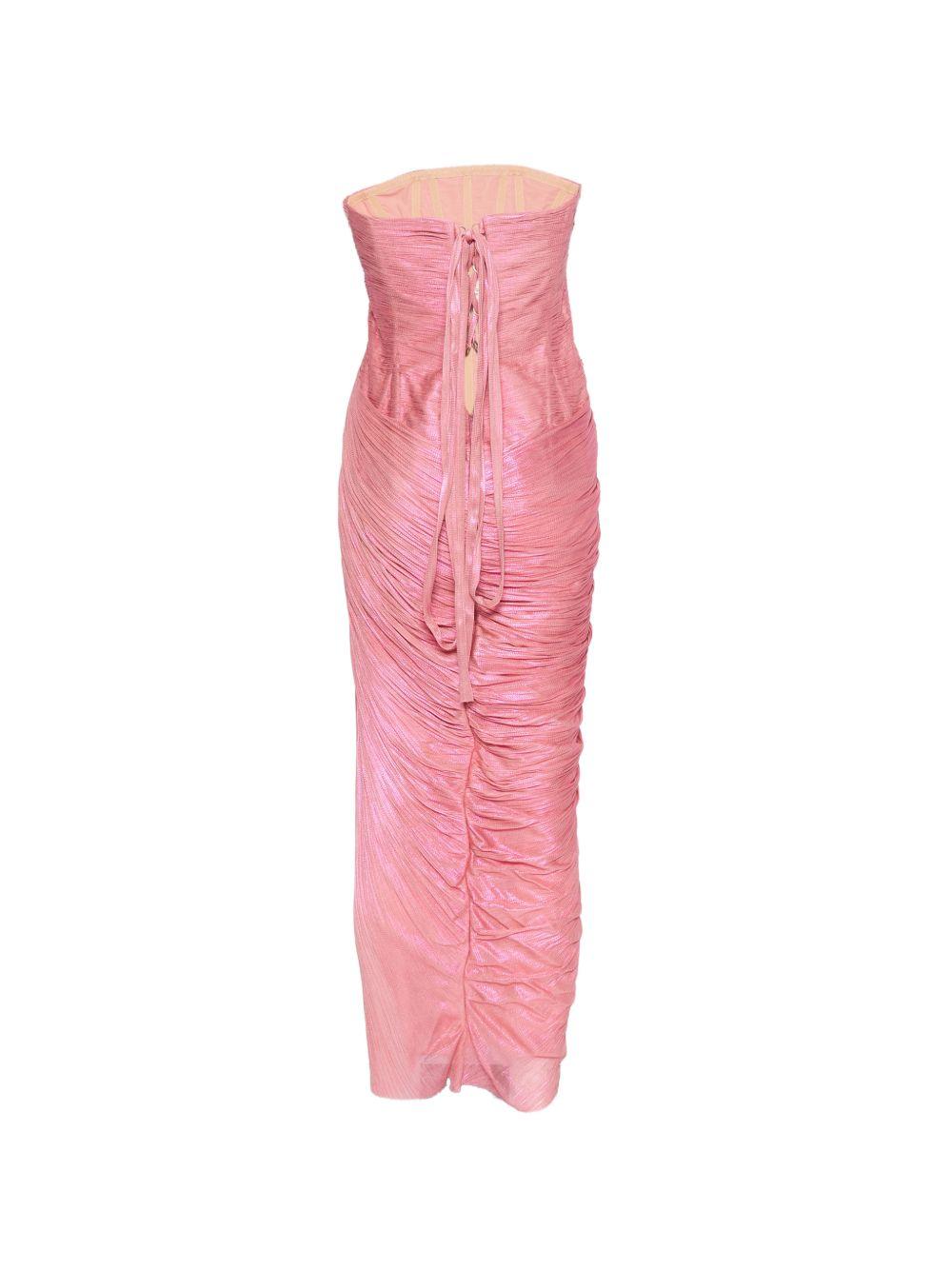 Abito midi senza spalline ruby in rosa Maria lucia hohan - donna 