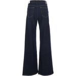 Jeans in cotone a gamba larga in blu Ag jeans - donna 