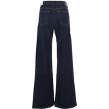 Jeans in cotone a gamba larga in blu Ag jeans - donna 