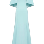 Abito lungo star shower con cristalli in celeste Jenny packham - donna 