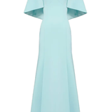 Abito lungo star shower con cristalli in celeste Jenny packham - donna 