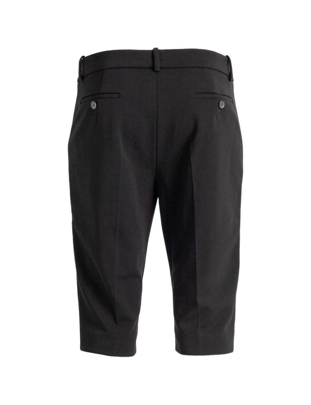 Pantaloni corti con pince in nero 
