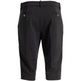 Pantaloni corti con pince in nero 