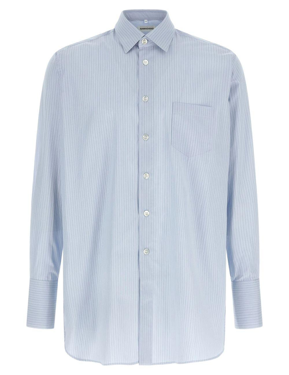Camicia a righe in azzurro Namacheko - uomo 