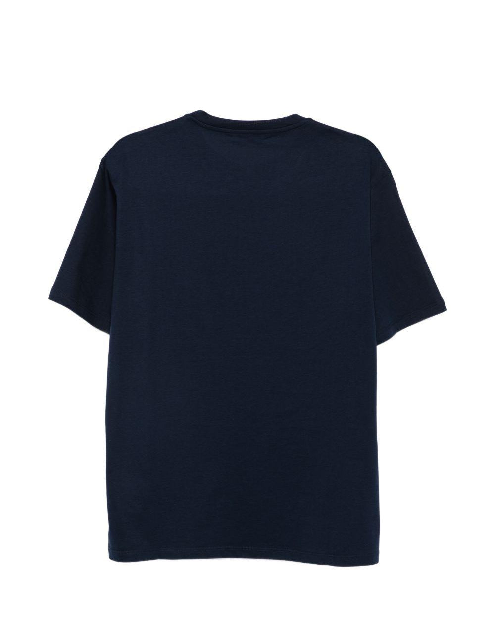 T-shirt girocollo in blu Kangra - uomo 