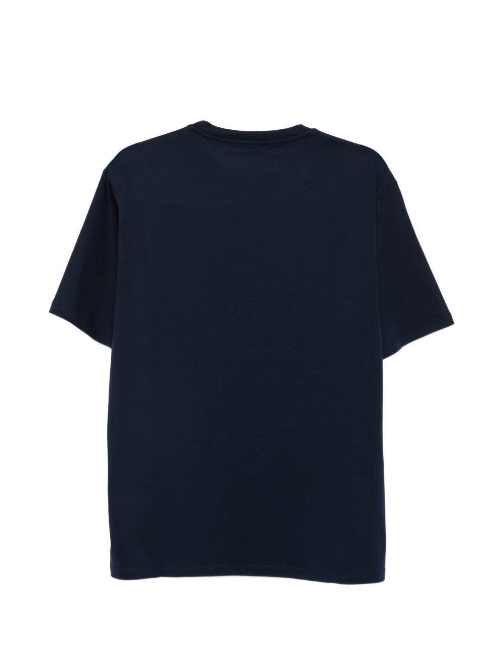 T-shirt girocollo in blu Kangra - uomo 