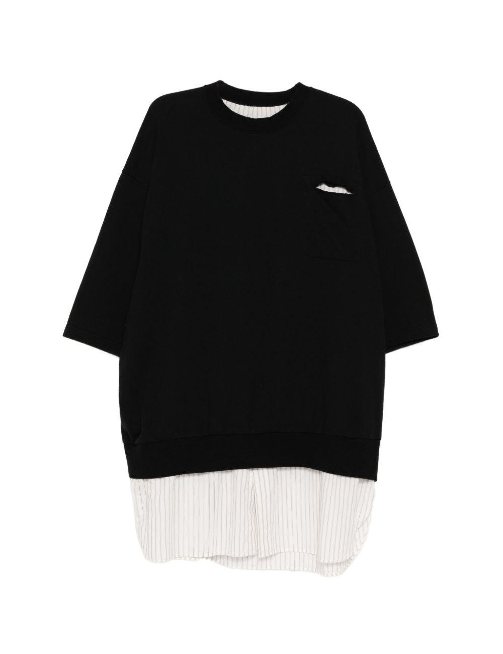 T-shirt con cut-out in nero Undercover - uomo 