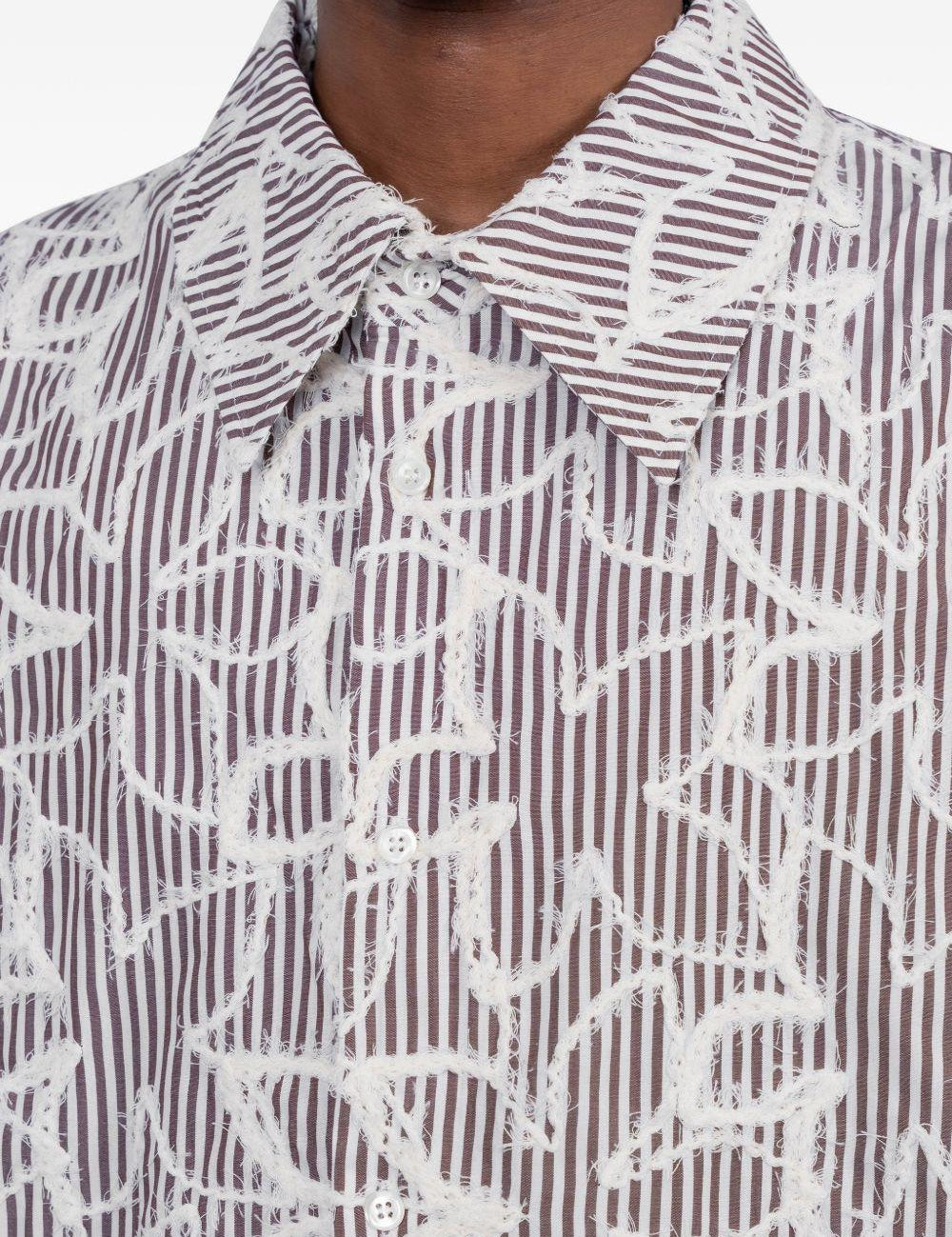 Camicia a righe in grigio Séfr - uomo 