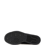 Sneakers con lacci e zip in nero 