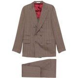 Completo doppiopetto in marrone chiaro Brunello Cucinelli - uomo 