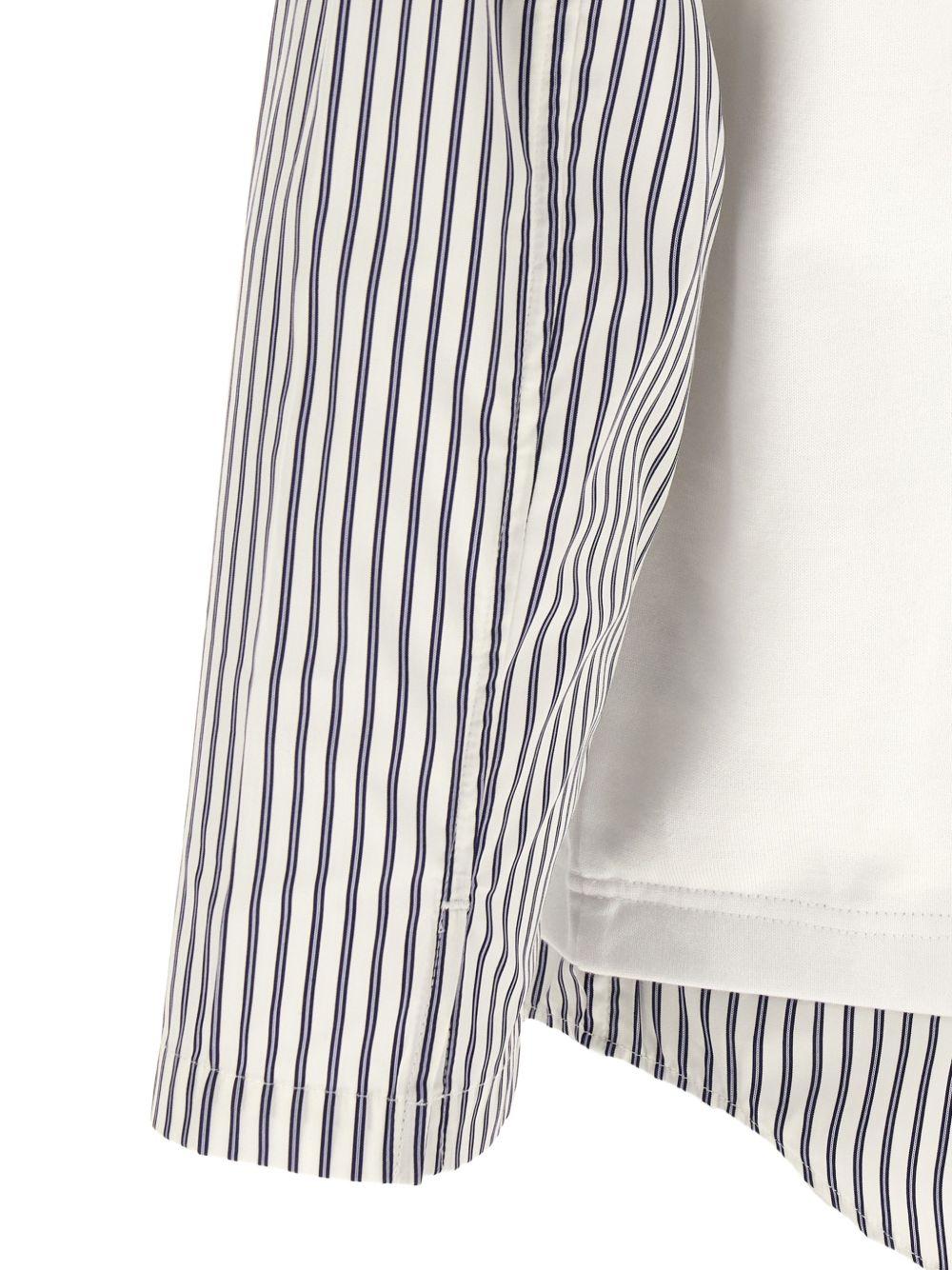 T-shirt a strati in bianco e blu Comme des garcons homme - uomo 