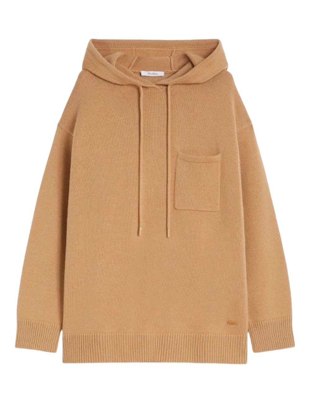 Felpa con cappuccio e tasca in marrone Maxmara - donna 