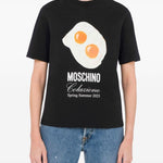 T-shirt con stampa in nero Moschino - donna 