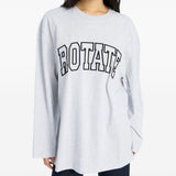 T-shirt con logo in grigio Rotate - donna 