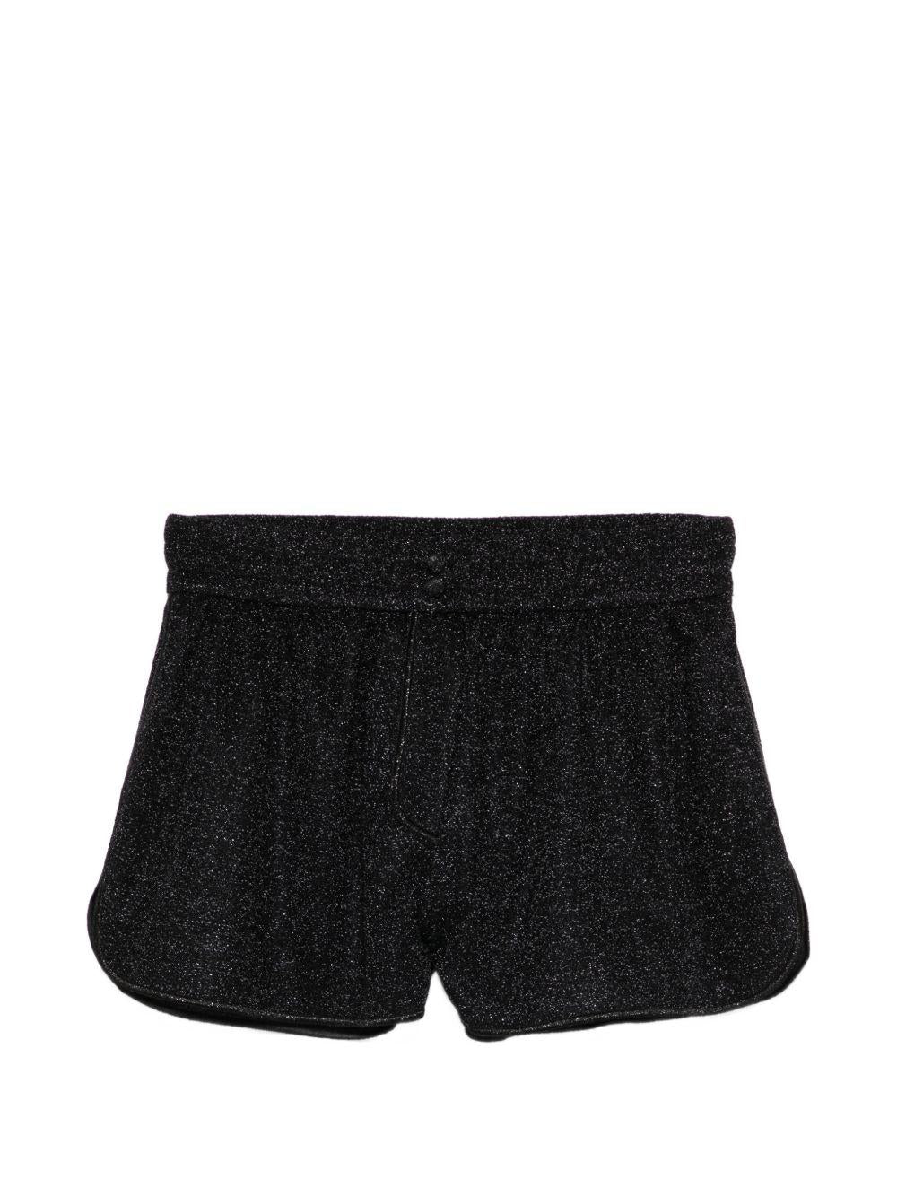 Shorts lamé in nero Oséree - donna 