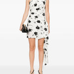 Abito monospalla a fiori in bianco Alessandra Rich - donna 