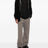 Cardigan con cappuccio e zip in nero Rick owens - uomo 