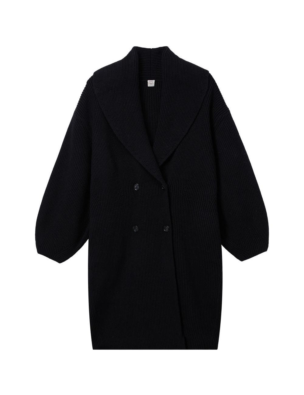 Cardigan con chiusura a bottoni in nero Toteme - donna 